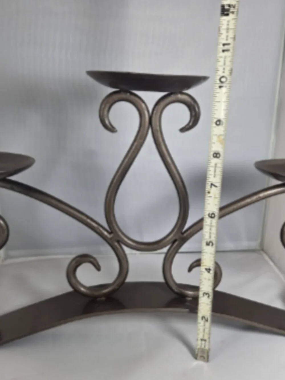 Candle Holder 3 Pillar Bronze Finish LGD Inc Decor Candelabra Metal Centerpiece